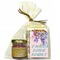 ZESTAW PREZENTOWY Miód smkowy 40g  + Herbata 50g DZIEŃ KOBIET