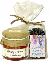 ZESTAW PREZENTOWY Cytryny w syropie z malinami + Herbata DZIEŃ KOBIET