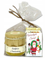 ŚWIĄTECZNY ZESTAW PREZENTOWY konfitura z pomarańczy 200g + Herbata 50g