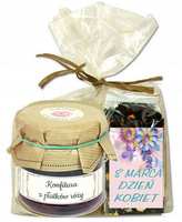 ZESTAW PREZENTOWY konfitura z płatków róży + Herbata DZIEŃ KOBIET