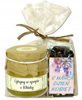 ZESTAW PREZENTOWY Cytryny w syropie z  whisky 200 g + Herbata 50g DZIEŃ KOBIET