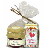 ZESTAW PREZENTOWY konfitura maliny z rumem 200g + Herbata 50g